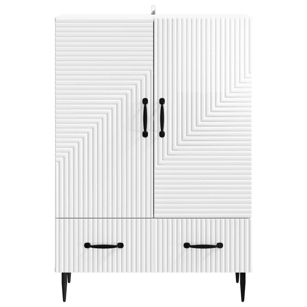 Credenza Bianco Lucido 66 x 34,5 x 95 cm Legno ingegnerizzato 894899