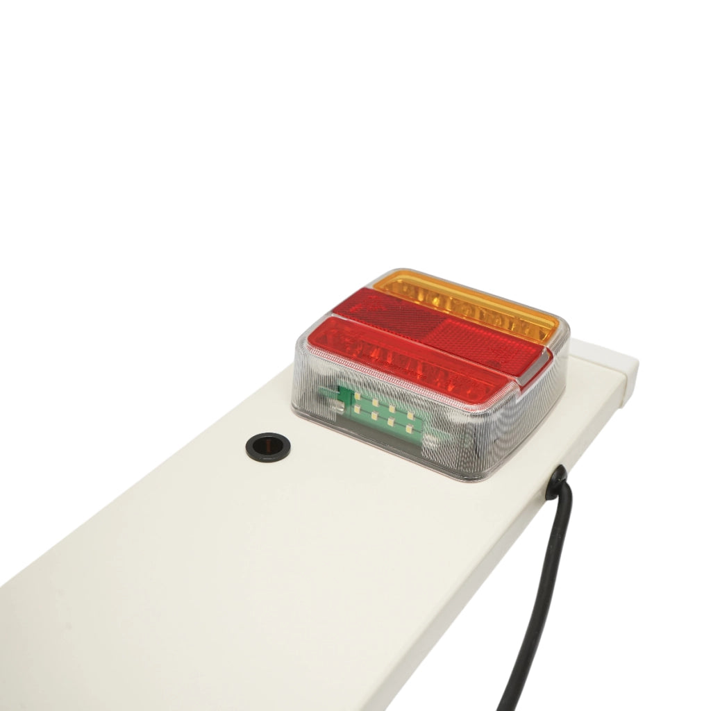Gancio di traino 1200 mm, 2 lampade a LED, cavo da 6 m, presa a 7 poli 12/24 V