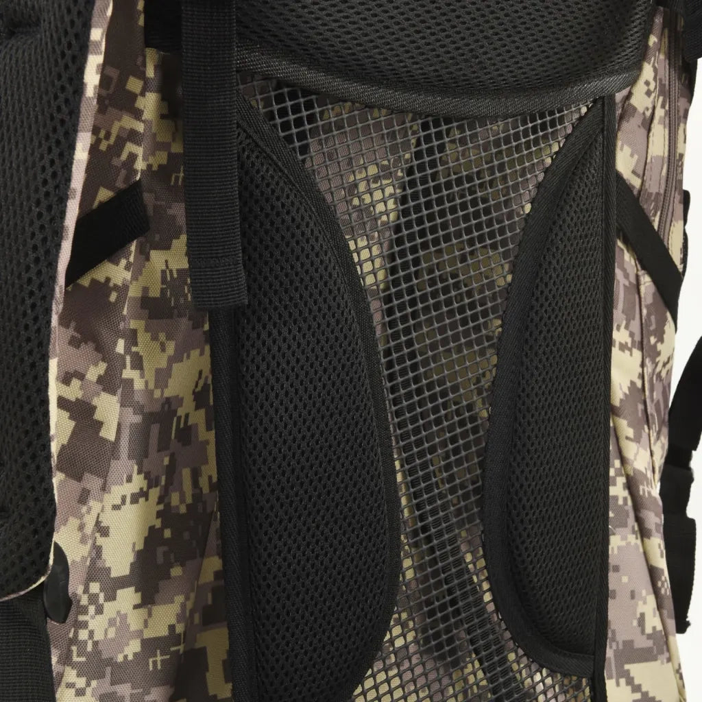 Zaino da Trekking Cammello Mimetico 80 L in Tessuto Oxford