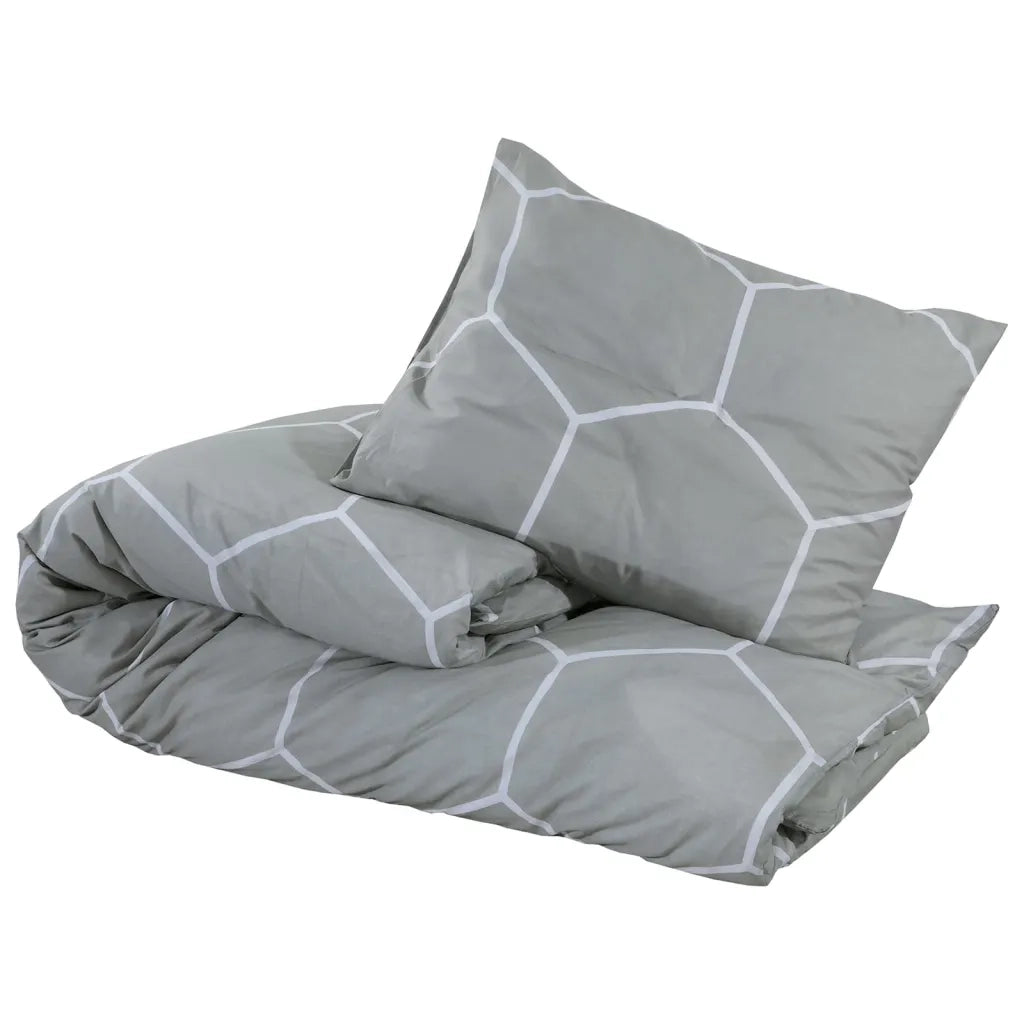 Set Copripiumino Grigio 200x200 cm in Cotonecod mxl 87771
