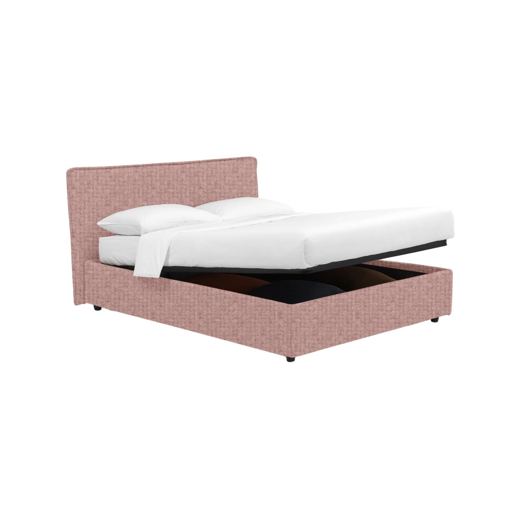 Altrincham, Letto Piazza e Mezza Sfoderabile Made in Italy, Rosa