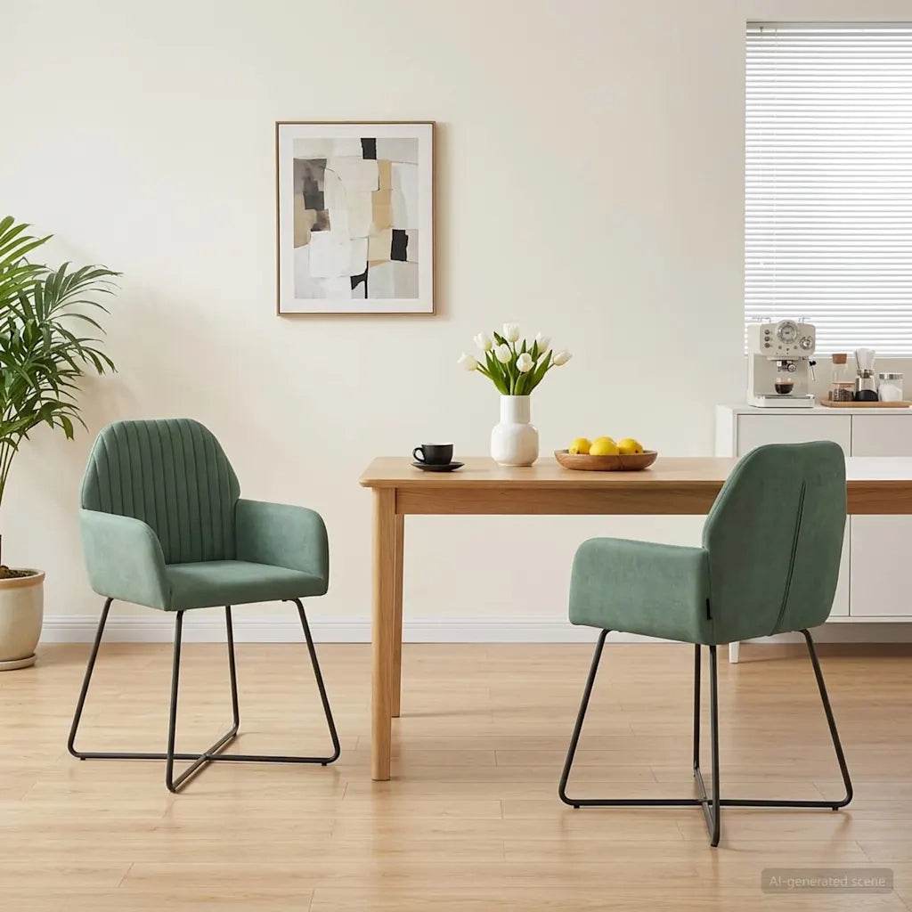 Sedie da pranzo 2 pcs Velluto (V) Verde Mare 55 x 50 x 84 cm 42034375