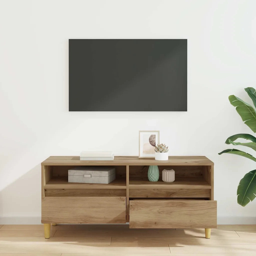 Mobile TV con cassetto Rovere artigianale 100 x 34,5 x 44,5 cm 881460