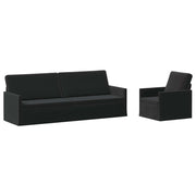 Set di divani 2 pcs Nero Velluto (V) 3433235