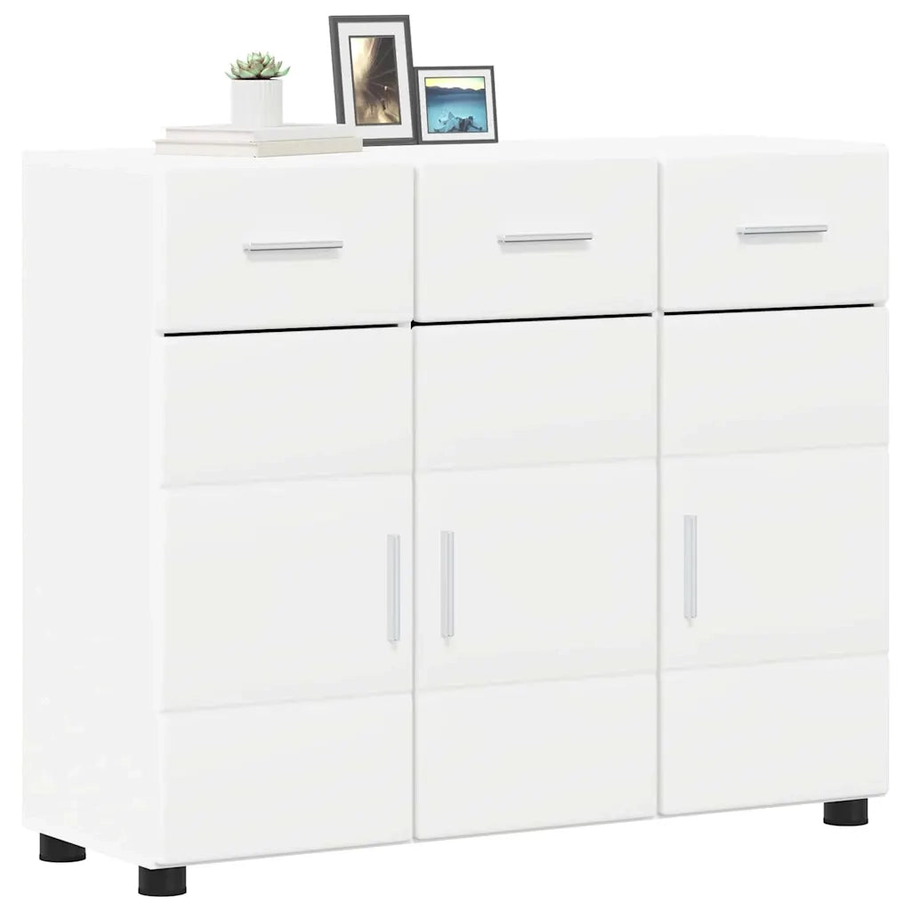 Credenza FLORIN Bianco 88,5 x 30,5 x 73 cm Legno multistrato
