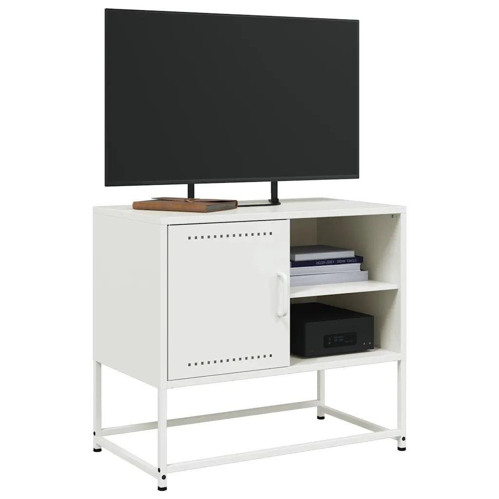 Mobile TV Bianco 68x39x60,5 cm in Acciaio