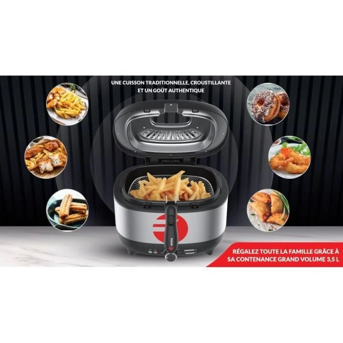 Friggitrice Elettrica - FAGOR - FG2310 - 3,5 L -1800 W - Filtro antiodore - Corpo in acciaio