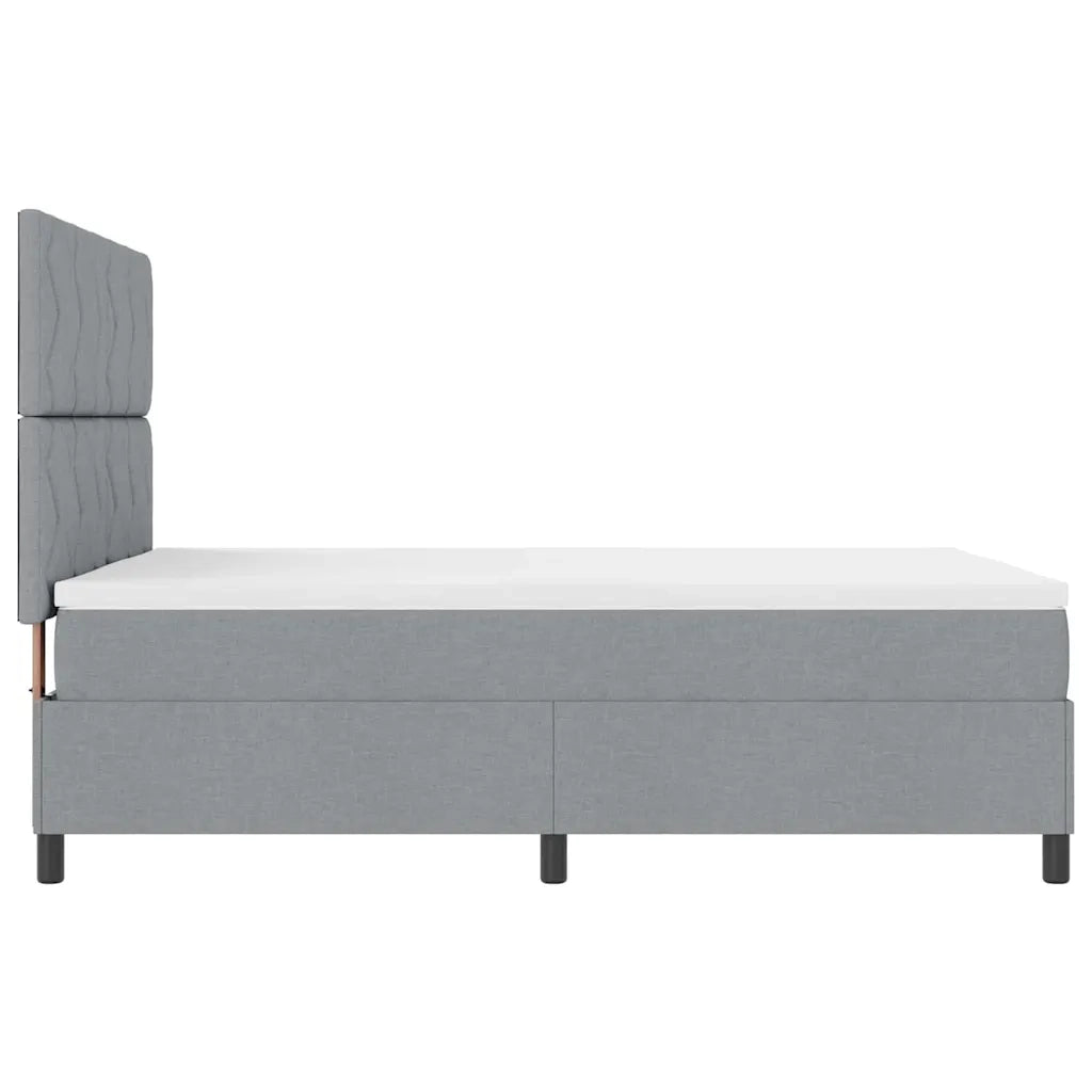 Letto a molle con materasso Grigio chiaro 160 x 200 cm Tessuto 3339476