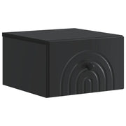 Mobiletto da notte a muro con cassetto Nero 33 x 34,5 x 20 cm