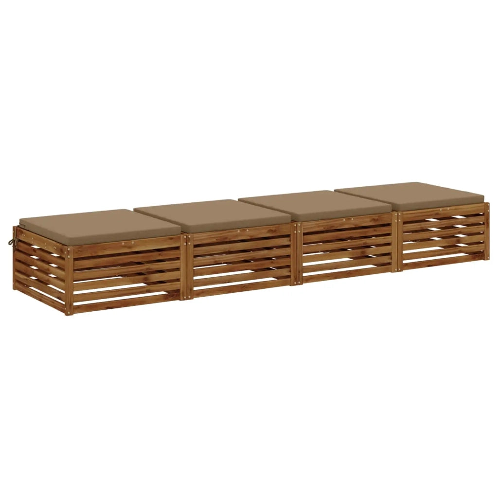 Cuscini per Sedia in 4 Pezzi SOEST 4 pz 100% Poliestere Tortora 944696