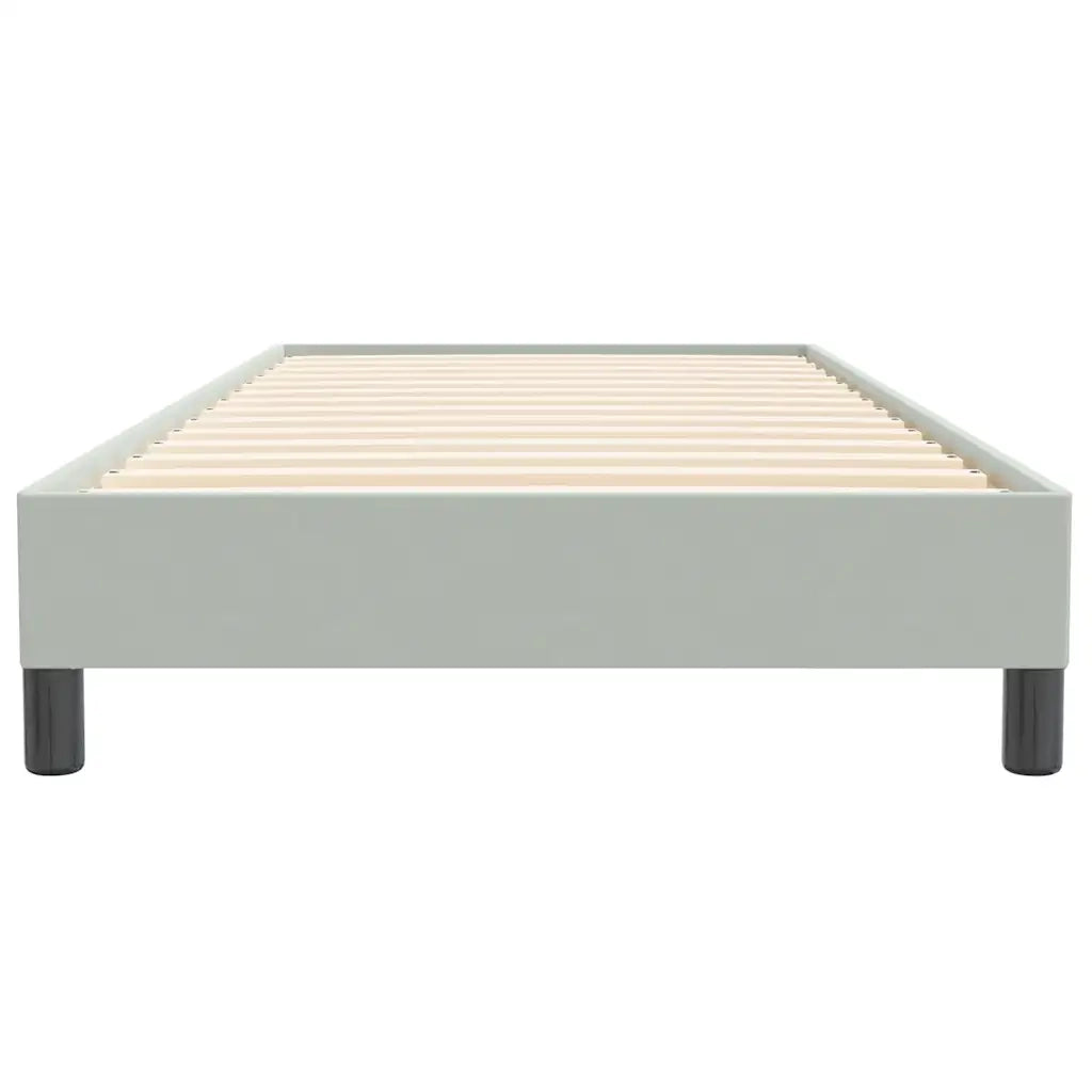 Letto a Molle senza Materasso Grigio Chiaro 100x220cm Velluto 3315861