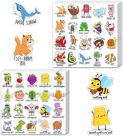 Set di Sticker da 30 - Motivazione con Ricompense di Cartoni Animati e Frutta - Per Insegnante e Alunno - Sticker di Incentivo per Casa e Scuola - Regalo di Compleanno