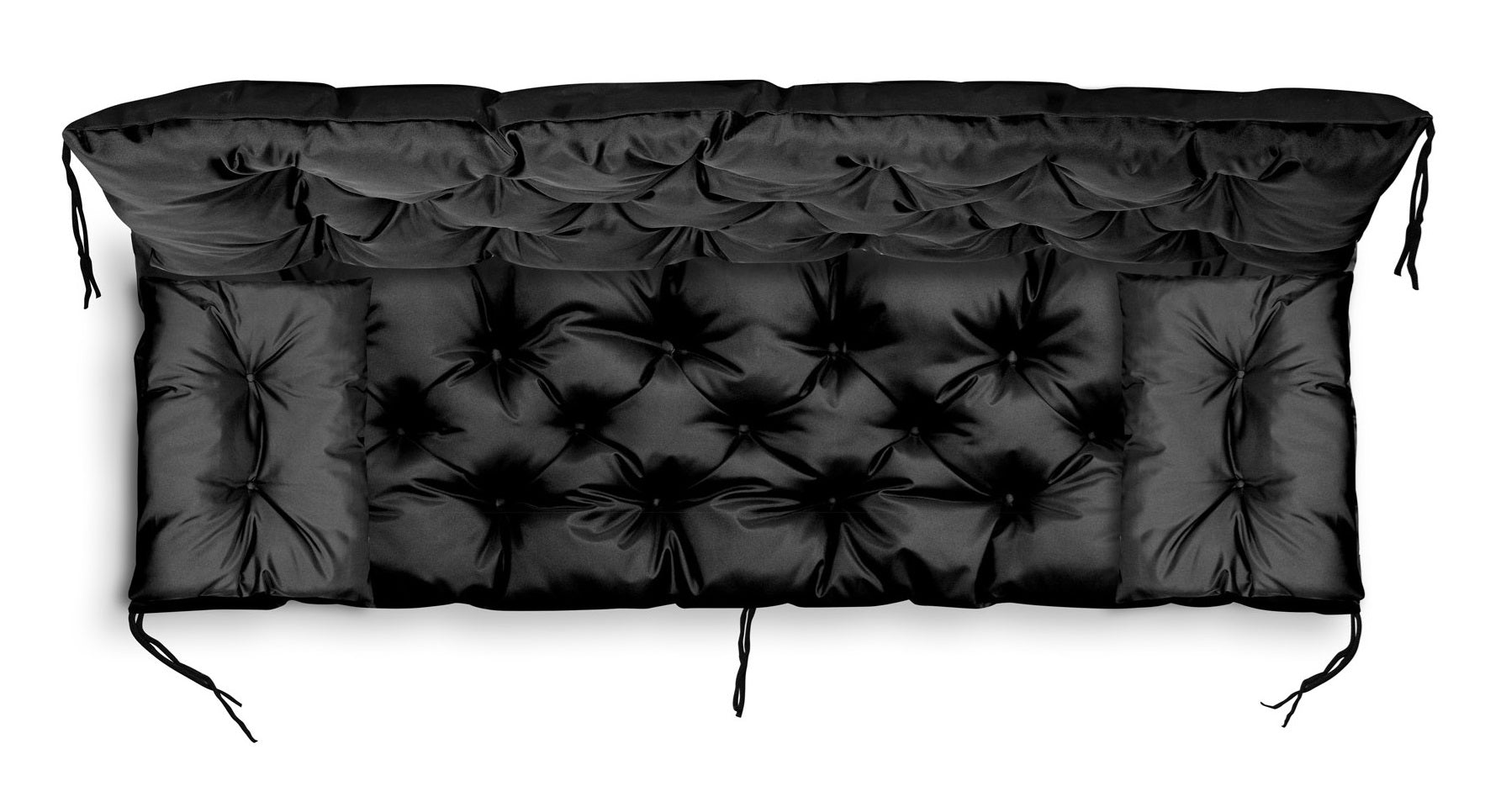 AIO FACTORY Set di cuscini da giardino 120x60x50 cm impermeabili neri