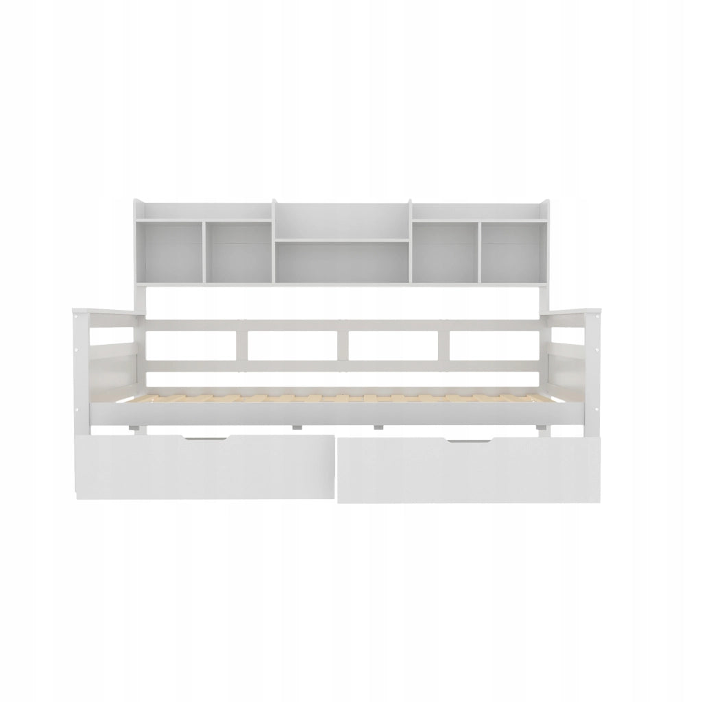 Letto singolo con contenitore - Xylo - 90x200 - Bianco