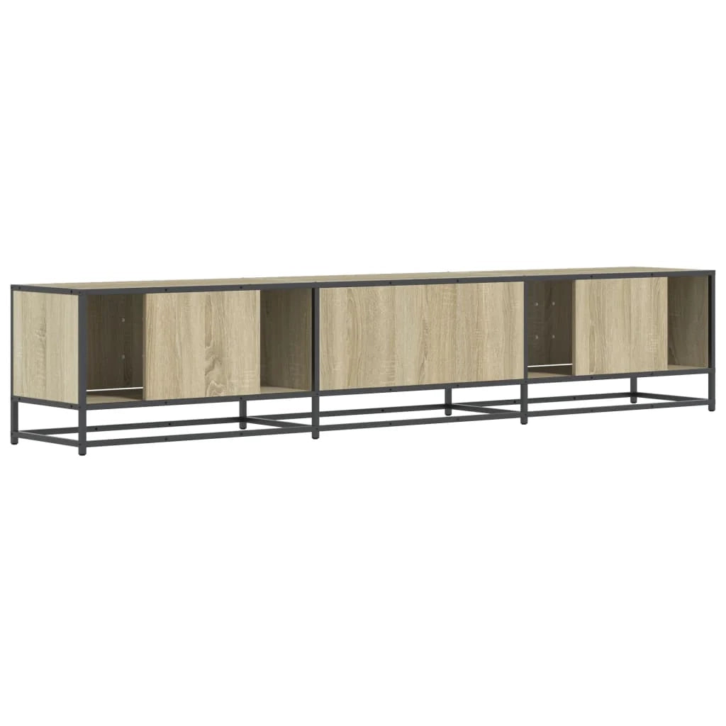 Mobile TV multimediale mensola TV credenza TV sala da pranzo soggiorno camera da letto rovere Sonoma 210 x 35 x 41 cm legno ingegnerizzato marrone 02_0027520