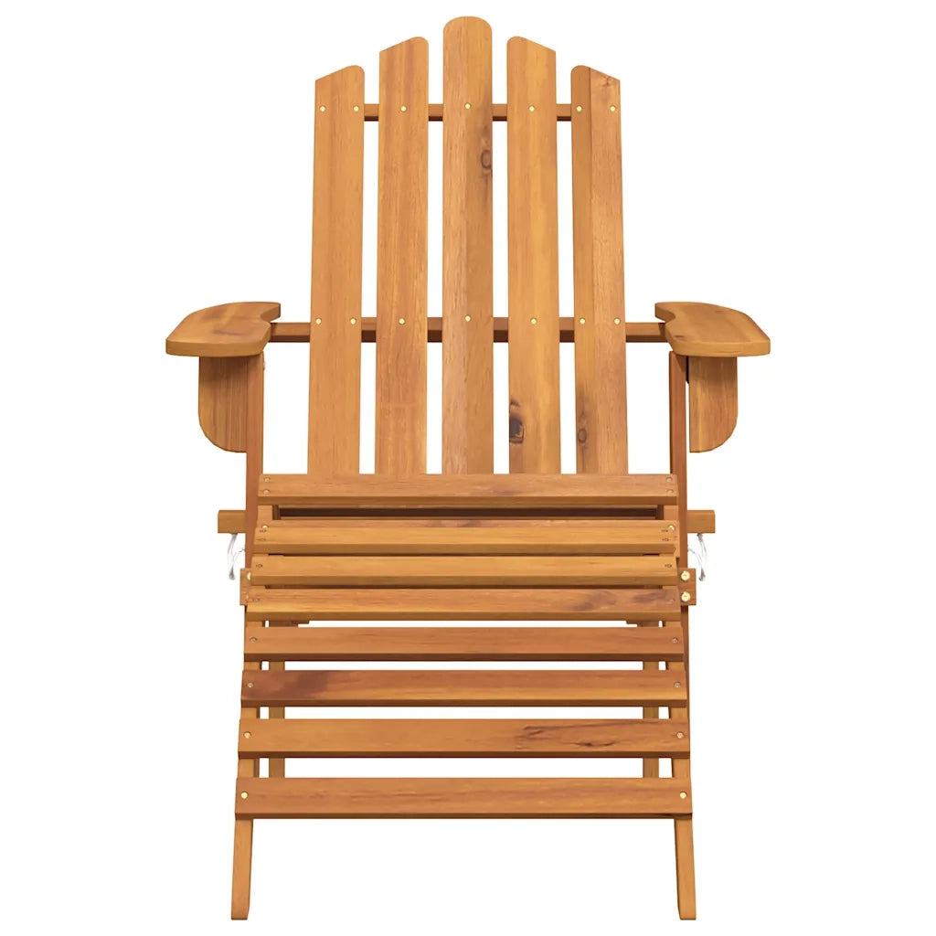 Sedie Giardino Adirondack Poggiapiedi 2pz Legno Massello Acacia