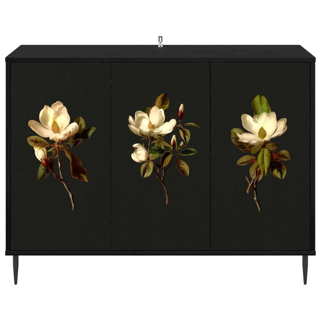 Credenza BREMEN Rovere Nero 102 x 33 x 76 cm 8006987