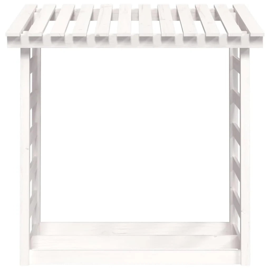 Portalegna portalegna organizer portaoggetti 108 x 64,5 x 110 cm legno di pino bianco 02_0045104