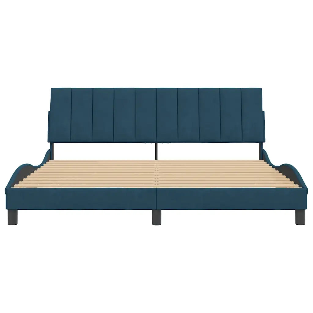 Giroletto senza Materasso Hanko Blu 180x200 cm in Velluto 3207865