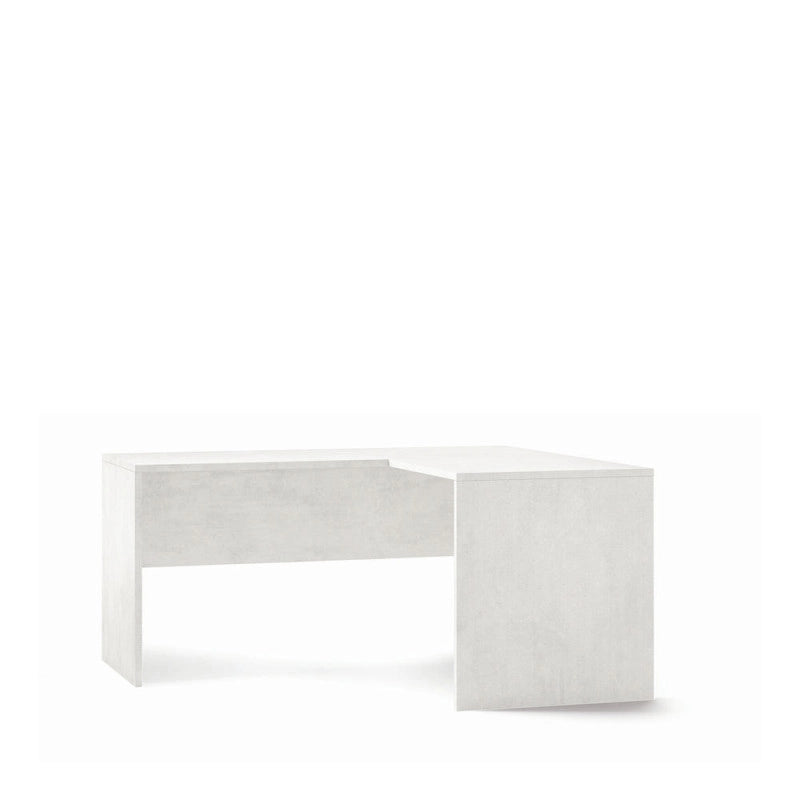 Scrivania Angolare Dx L160 In Kit Ossido Bianco cm 160x150x76h - Sarmog