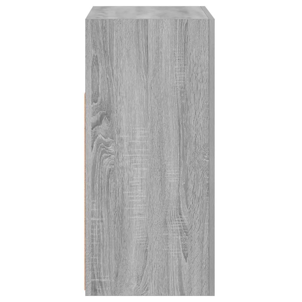 Credenza | Madia | Buffet da pranzo | Armadio da pranzo con Luci LED Grigio Sonoma 80x35x75 cm