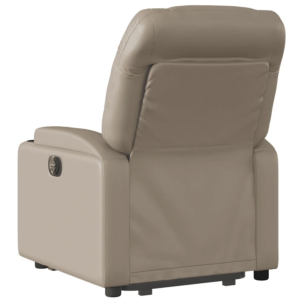 Divano Sedia-Poltrona Alzapersona Reclinabile Cappuccino in Similpelle 550508