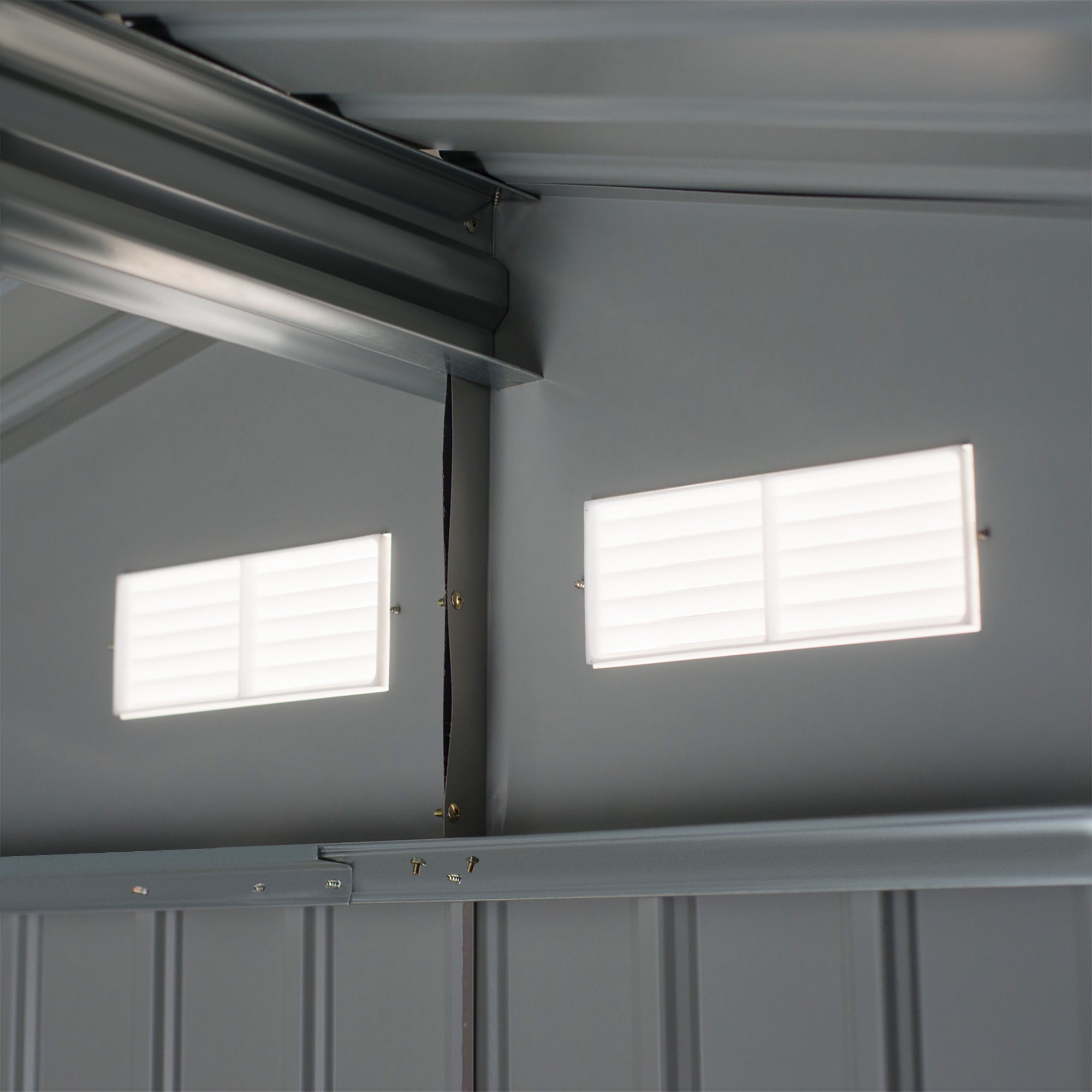 Casetta Box da Giardino in Lamiera Verde 277x191x192 cm