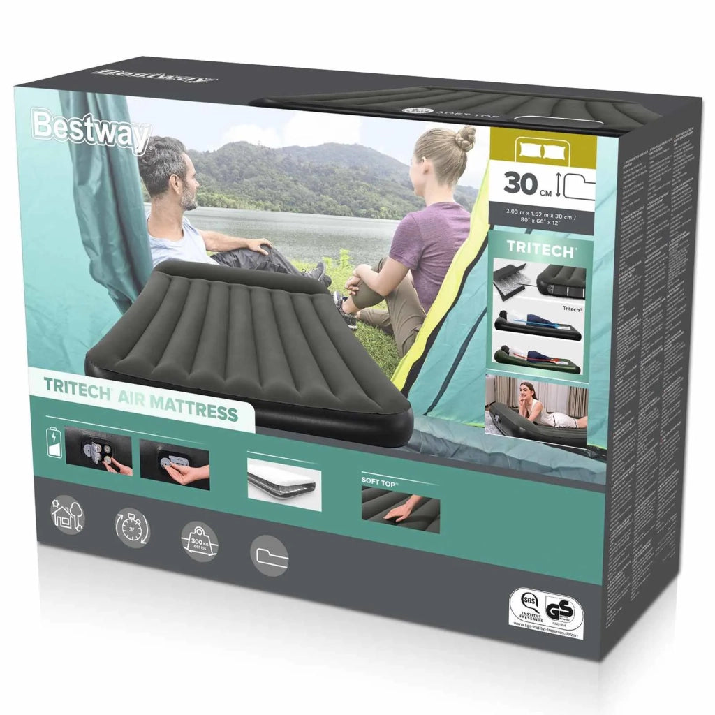 Bestway Materasso ad Aria Nero 203 x 152 x 22 cm PVC 42035749