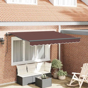 vidaXL Tenda Retrattile Marrone 350 x 200 cm Poliestere e Alluminio