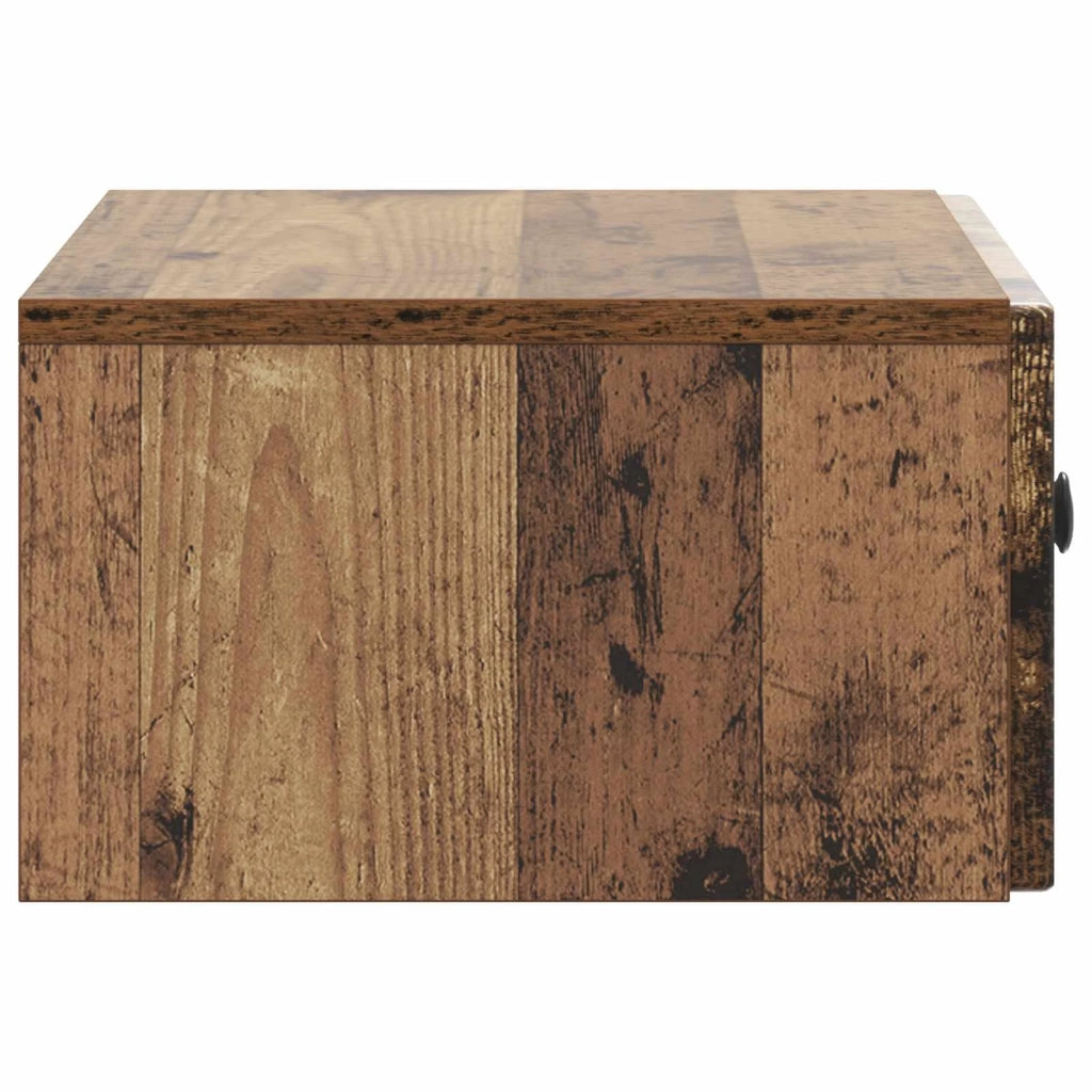 Mobiletto da notte a muro Legno antico 49 x 34,5 x 20 cm 898121
