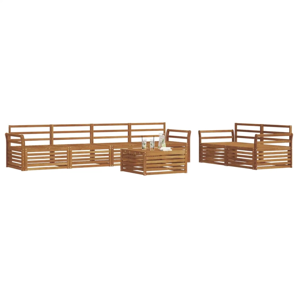 Set di divani da esterno 7 pcs Naturale