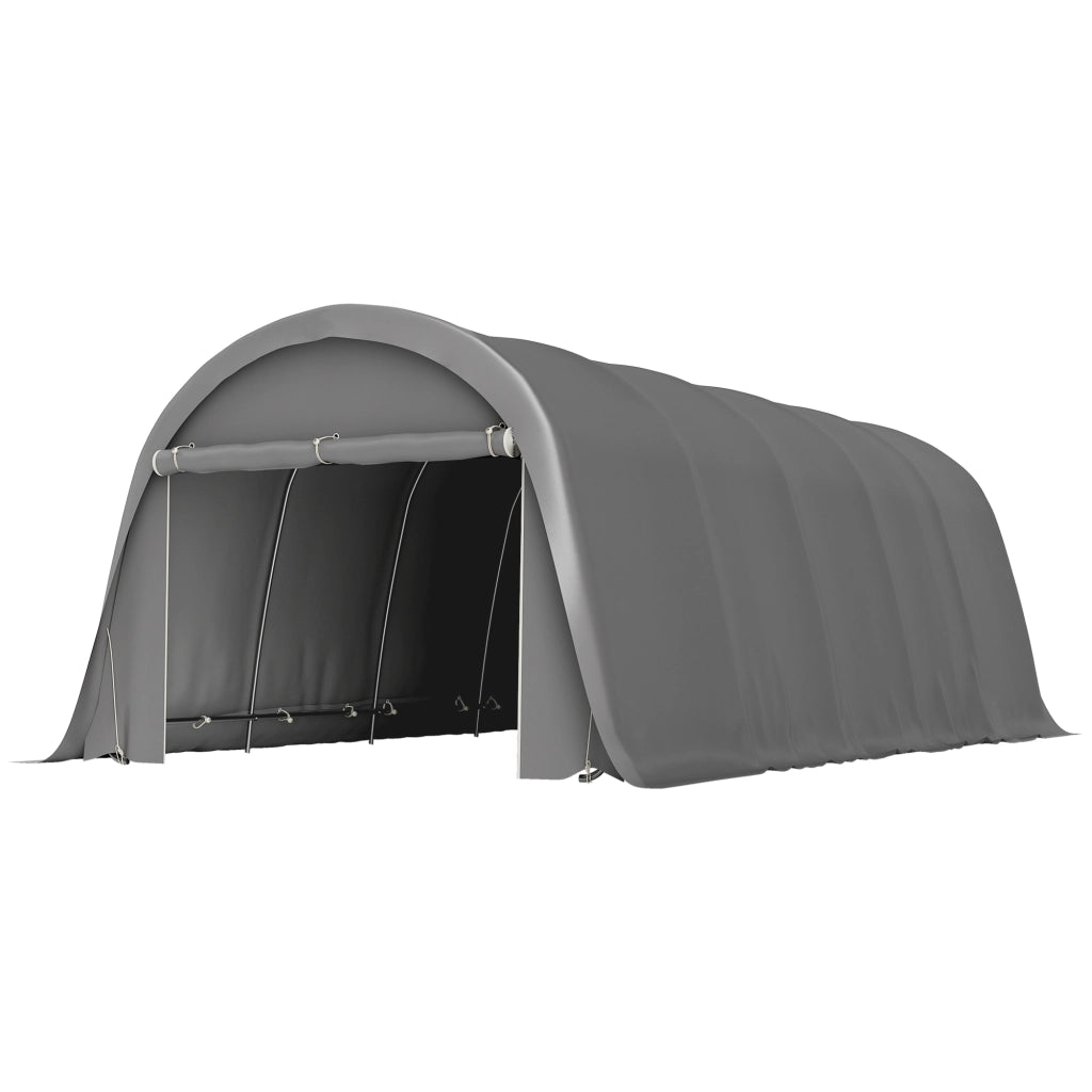 Tenda garage auto 3,6x7,2m ¨C Xylo ¨C grigio scuro con pareti laterali rimovibili