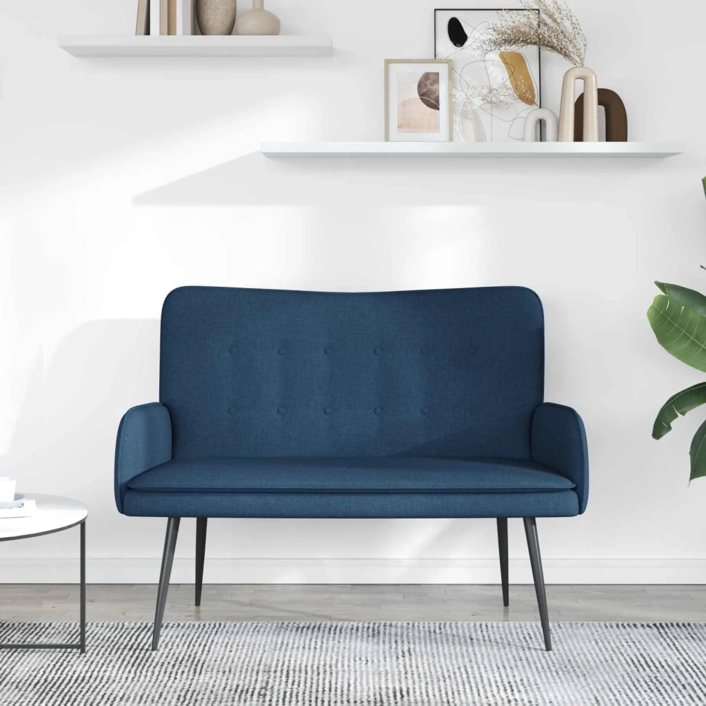 Divano a 2 Posti Blu 115 x 61 x 87 cm Tessuto 42028910