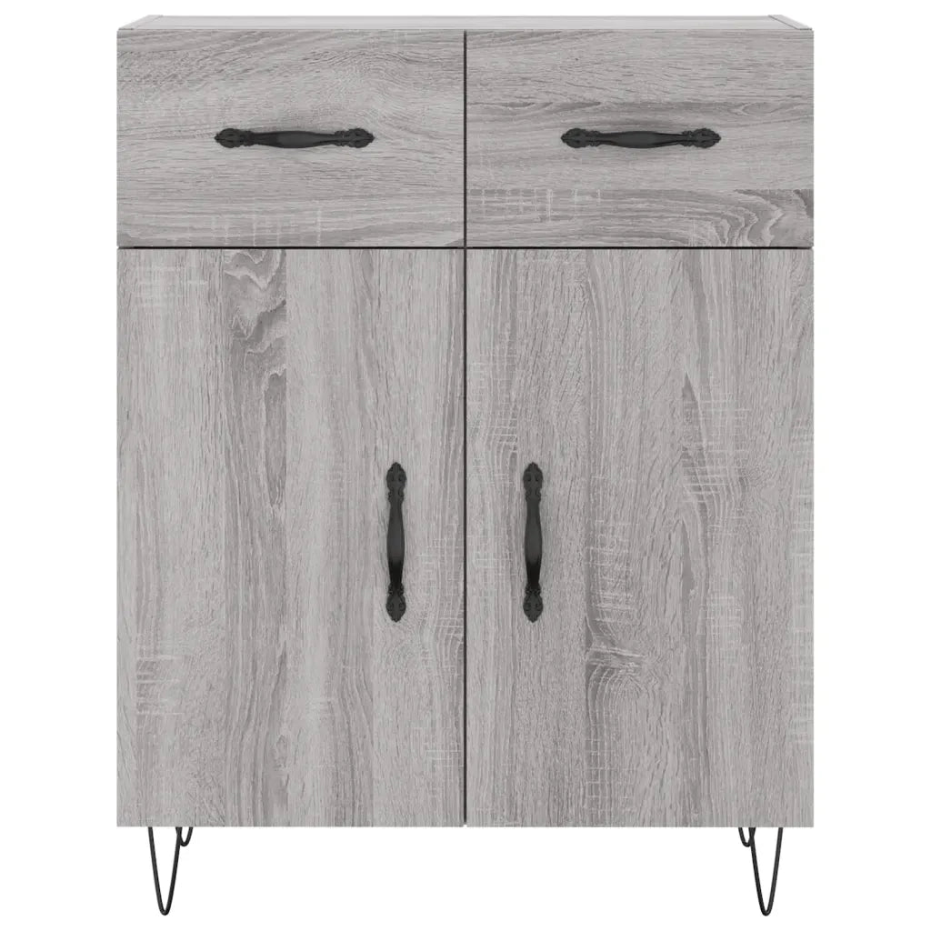 Credenza-Buffet-Armadio da cucina Grigio Sonoma 69,5x34x180 cm in Legno Multistrato 526399