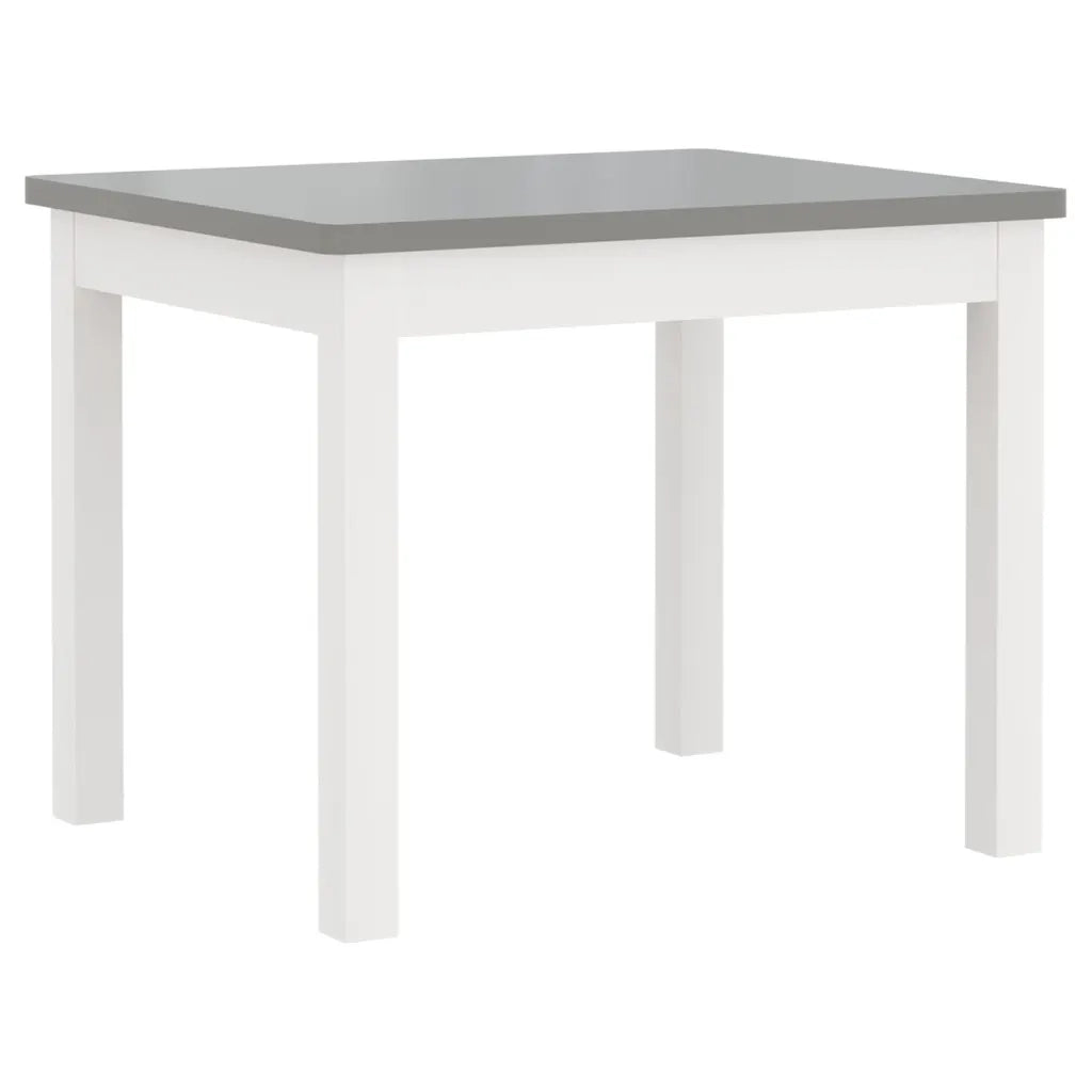 Set Tavolo e Sedie per Bambini 3 Pezzi Bianco e Grigio in MDF CFW7252577