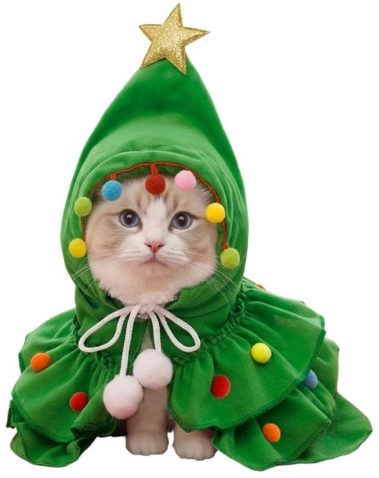 Costume per Animali da Compagnia per Natale - Atmosfera Festiva - Cappotto per Cani/Gatti - Cinturino Adattabile - Facile da Indossare - Regalo di Natale - Effetto Magico - Costume per Animali da Casa