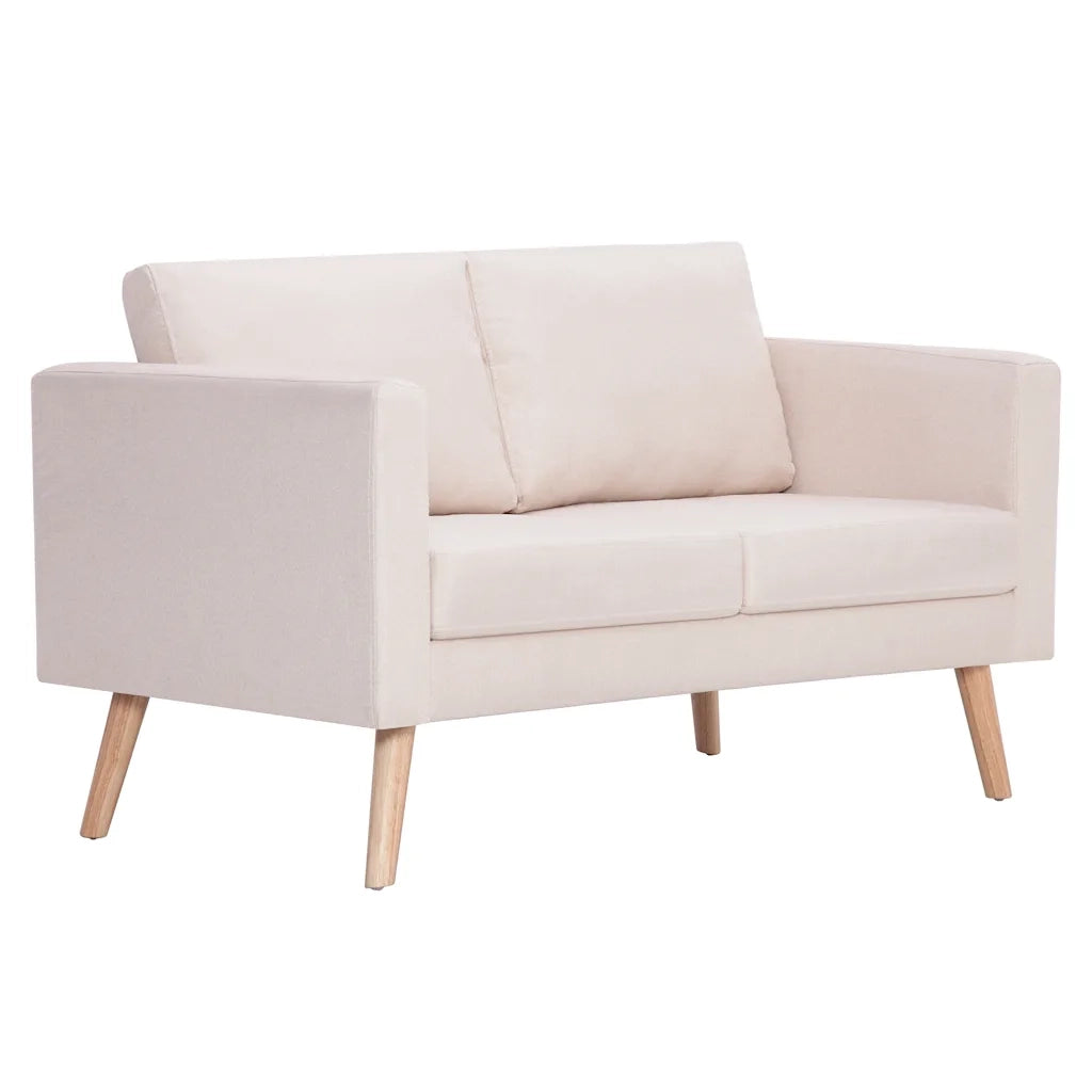 Divano a 2 Posti in Tessuto Crema cod mxl 15144