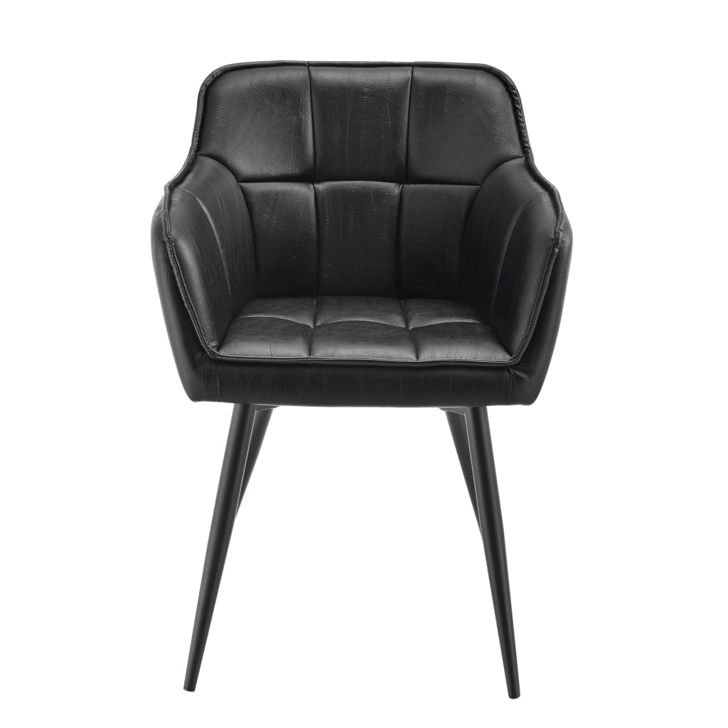 Elegante poltrona da soggiorno seduta imbottita design imitazione velluto poliestere metallo 79 cm nero 03_0005208