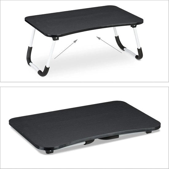 Tavolo da letto e divano in legno MDF con chiusura e ripiano per opzioni di stoccaggio, dimensioni 26 x 63 x 40 cm, grande nero.
