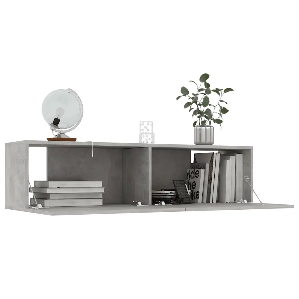 Mobile TV | Armadietto TV | Mobile Porta TV Grigio Cemento 120x30x30cm in Legno Multistrato