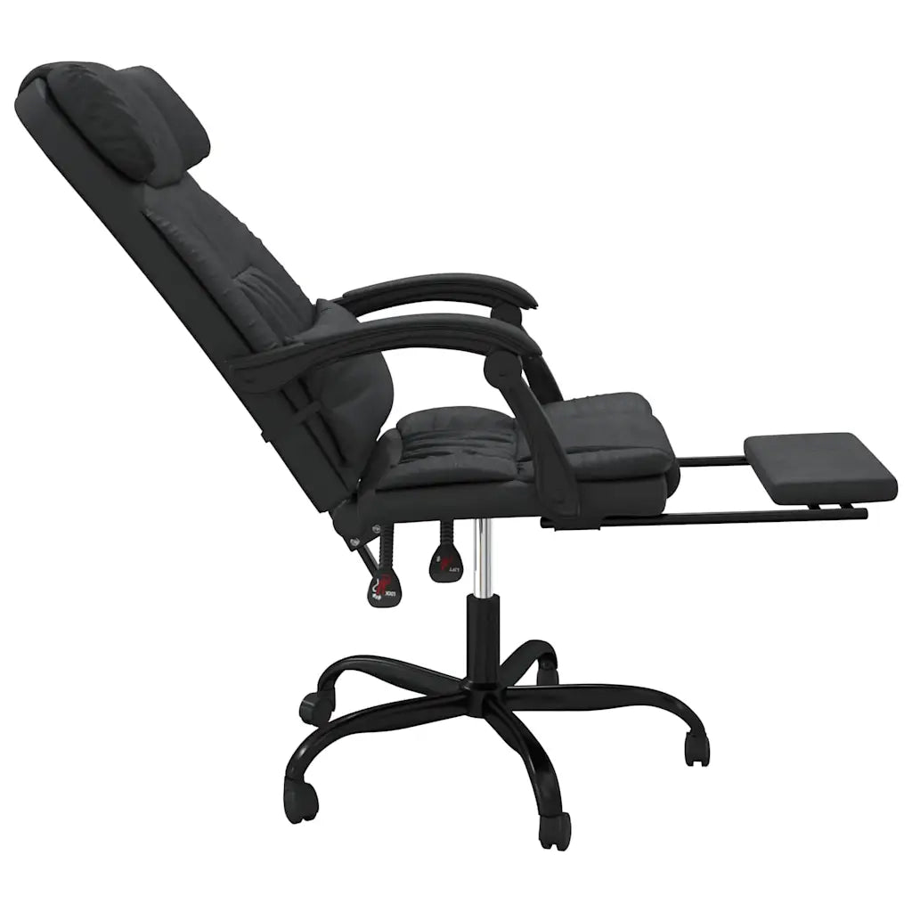 Sedia per studi-Poltrona da Ufficio Reclinabile Nera in Similpelle 991373
