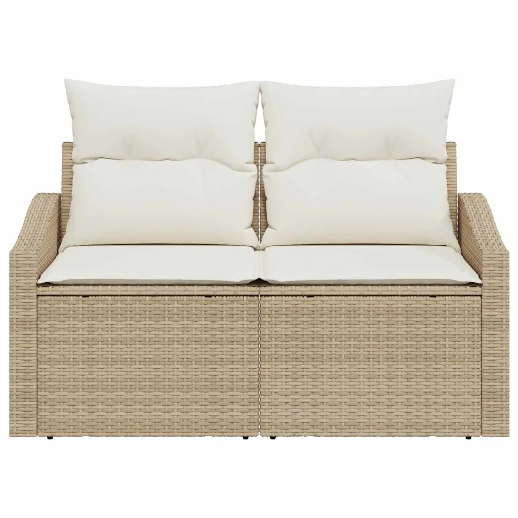 Divano da giardino con cuscino-Sofa da Giardino-Divano da esterno 123 x 62 x 69 cm polyrattan 164941