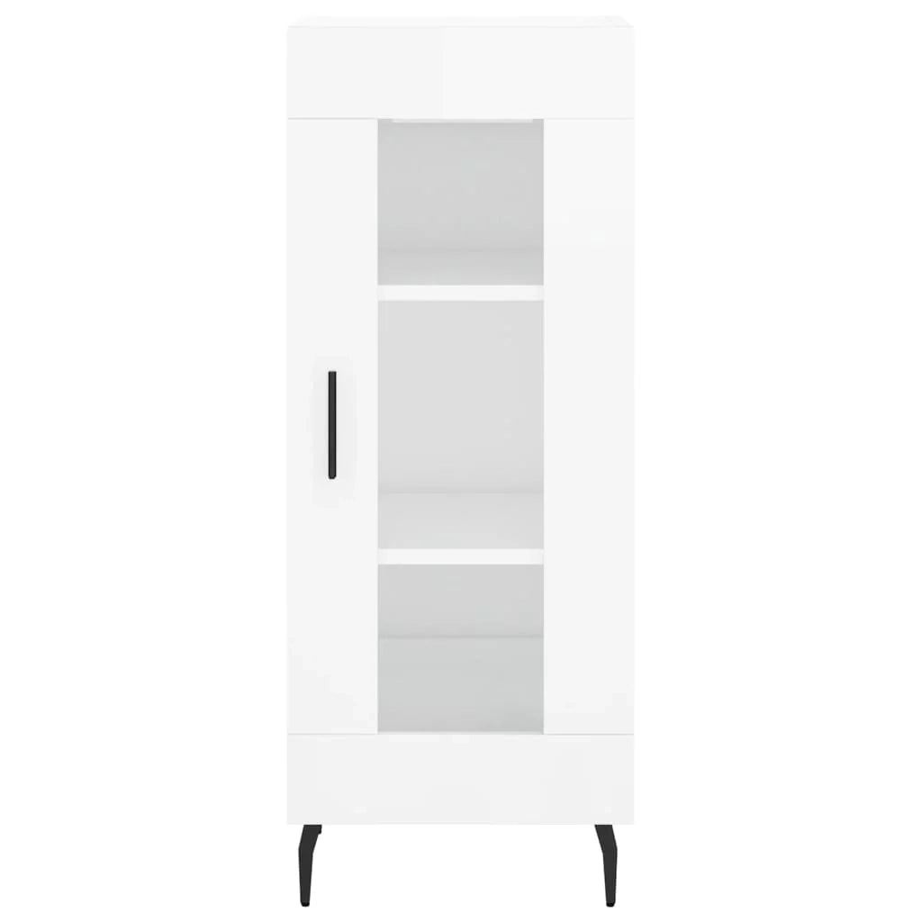 Buffet credenza cassettiera mobiletto mobile contenitore organizer per cucina soggiorno finitura lucida 34,5 x 34 x 90 cm legno ingegnerizzato bianco 02_0030615