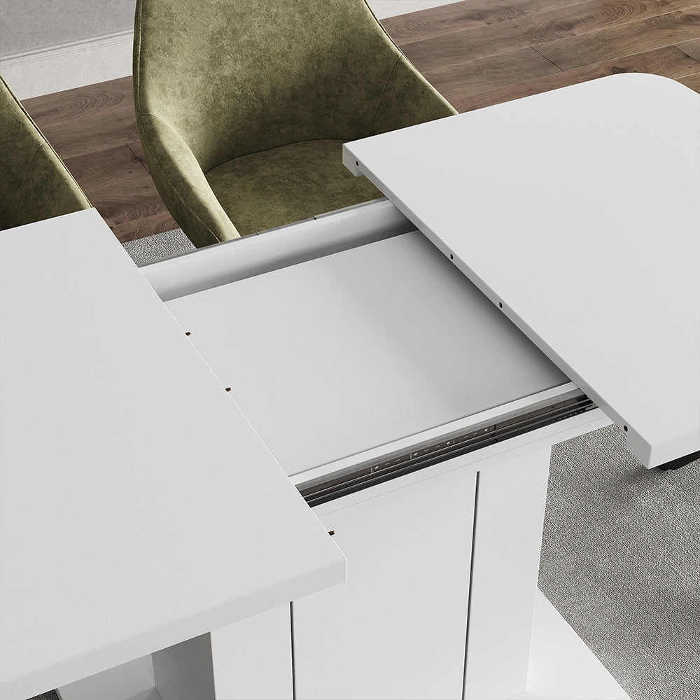 Vicco tavolo da pranzo allungabile Bianco 120 x 80 cm