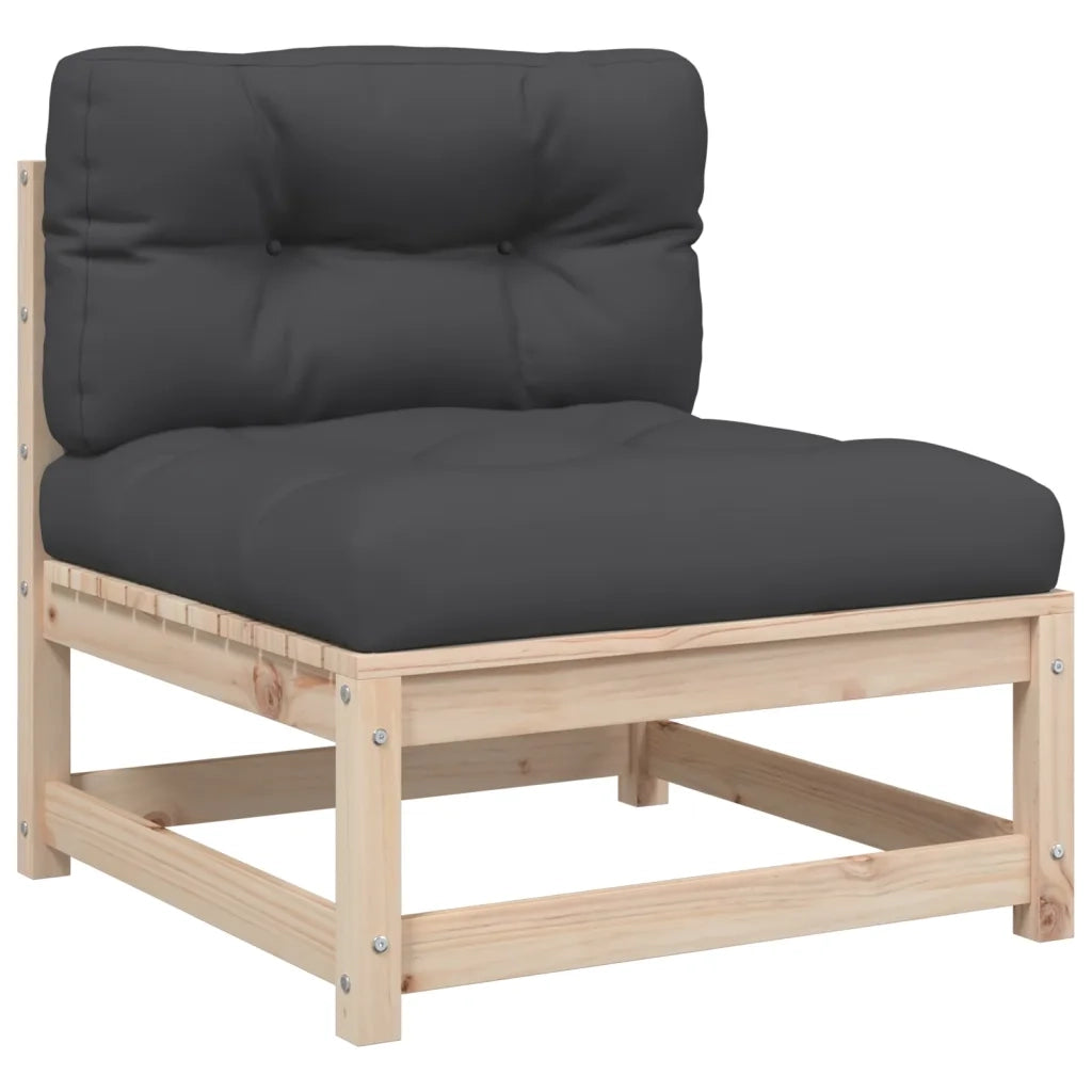 Set Divani da Giardino 9 pz con Cuscini Legno Massello di Pino 3299585