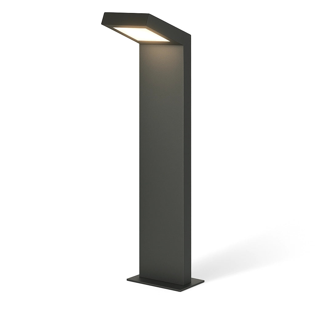 Lampione LED da Giardino 10W 720LM IP54 Paletto Esterno Moderno in Alluminio,Grigio Luce Naturale 4000K