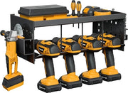 Magazzino per strumenti per la muratura - Trapano a batterie, 4 fori Trapano pesante elettrico Montato sulla parete - Chiave inglese Organizzatore Manico per strumenti Gondola per strumenti