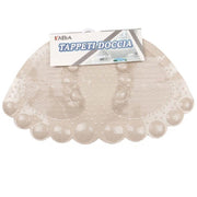 Trade Shop - Tappeto Tappetino Antiscivolo Impronte Vasca Bagno Doccia 55 X 35 Cm Cachi 87941 -