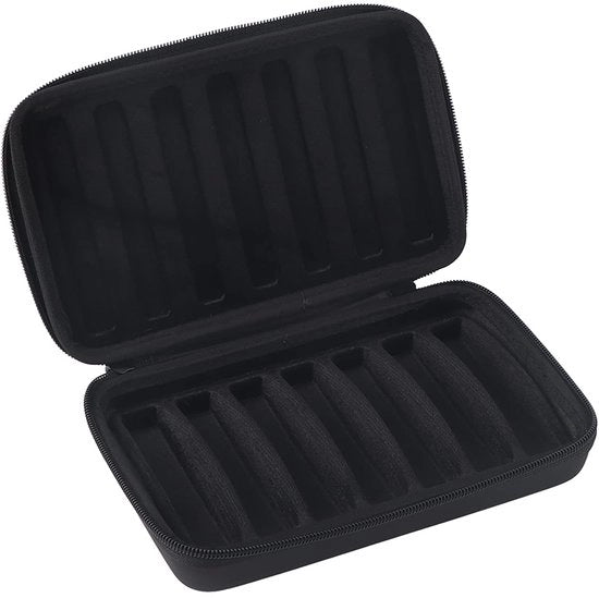 Cassa per Armonica Grande Capacità - Borsa da Portare - Borsa di Stoccaggio - Leggera - Pelle PU - Nero - Per 7 Armoniche