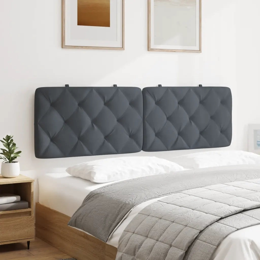 Coussin de tête de lit gris foncé 160 cm velours